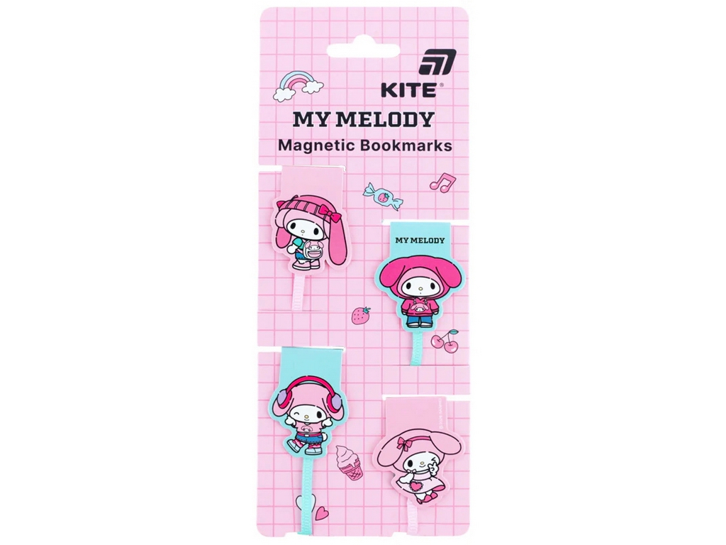 Набір магнітних закладок-лясе My Melody, 4 шт., Kite