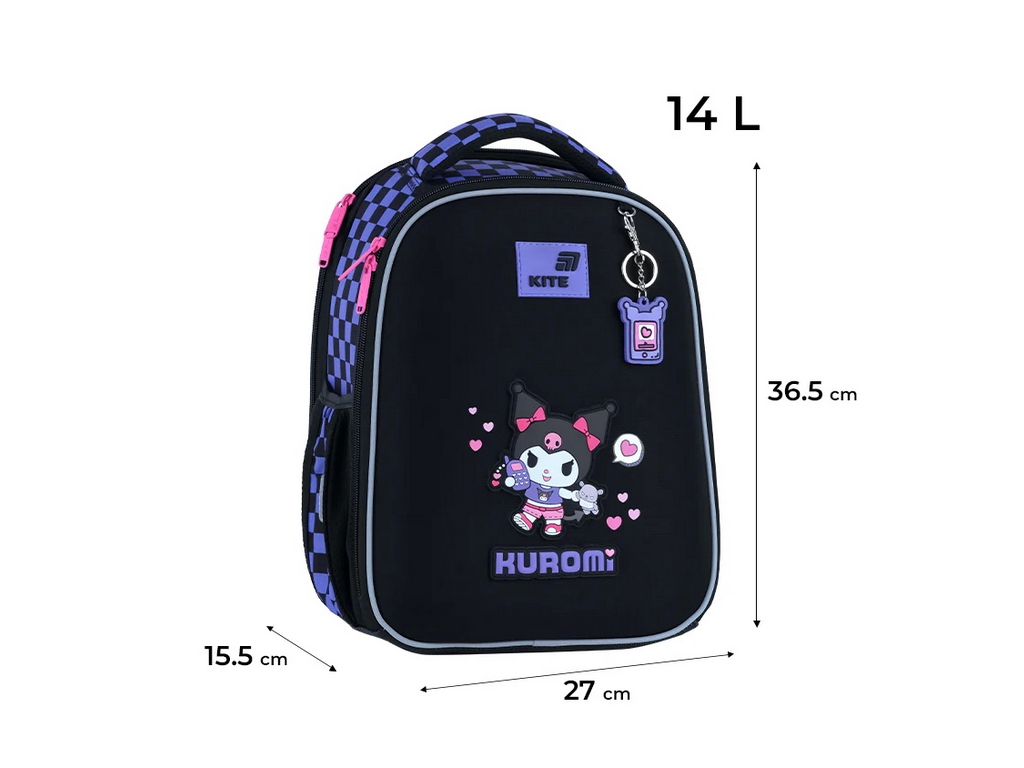 Рюкзак школьный каркасный Kuromi Kite HK26-555S-3