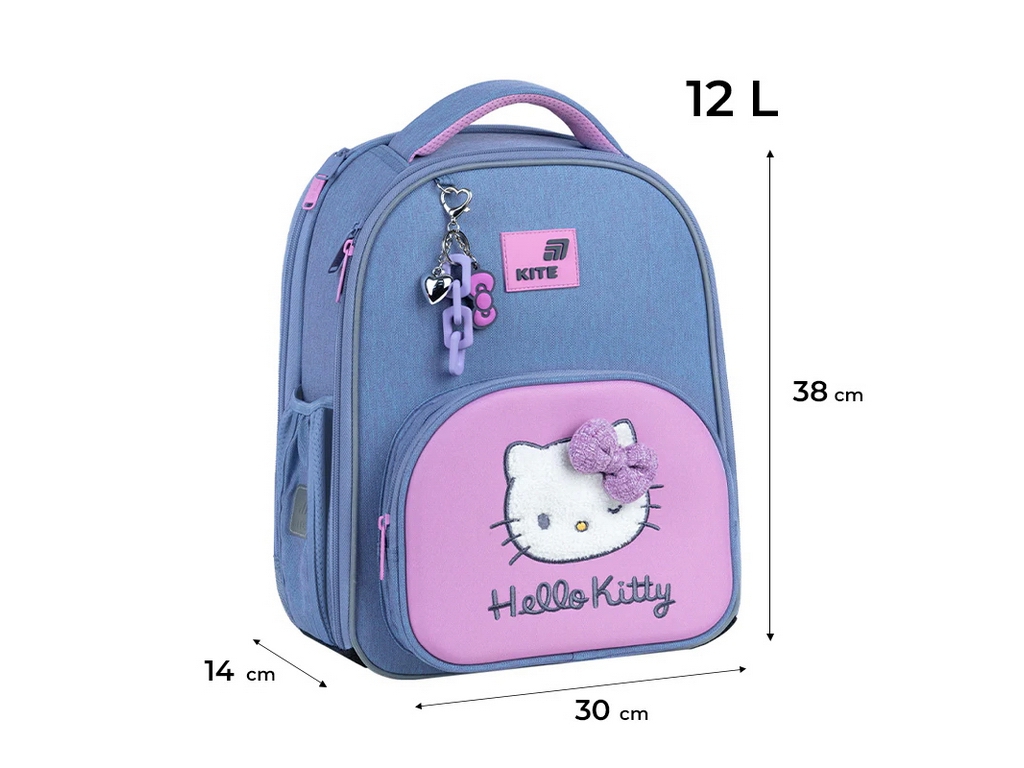Рюкзак каркасний ортопедичний Kite Education Hello Kitty, 38 см, світловідбивні елементи, Kite