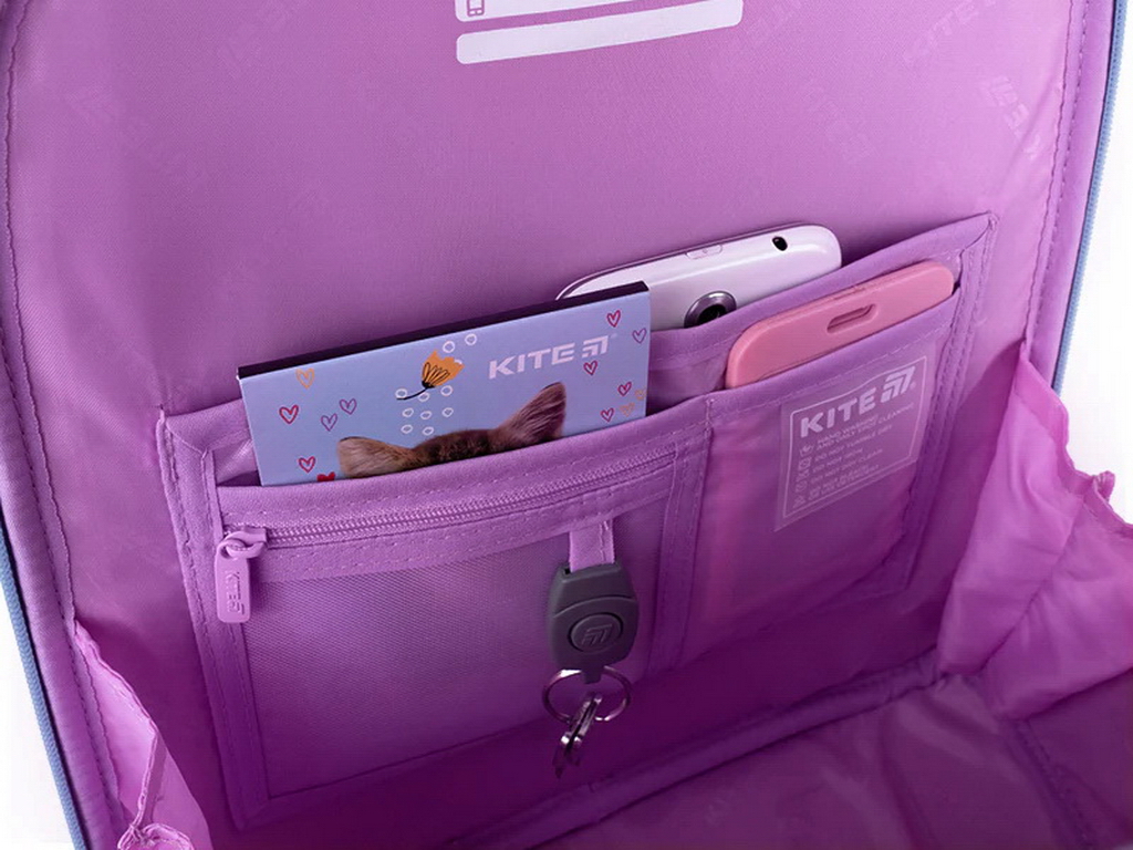 Рюкзак каркасний ортопедичний Kite Education Hello Kitty, 38 см, світловідбивні елементи, Kite