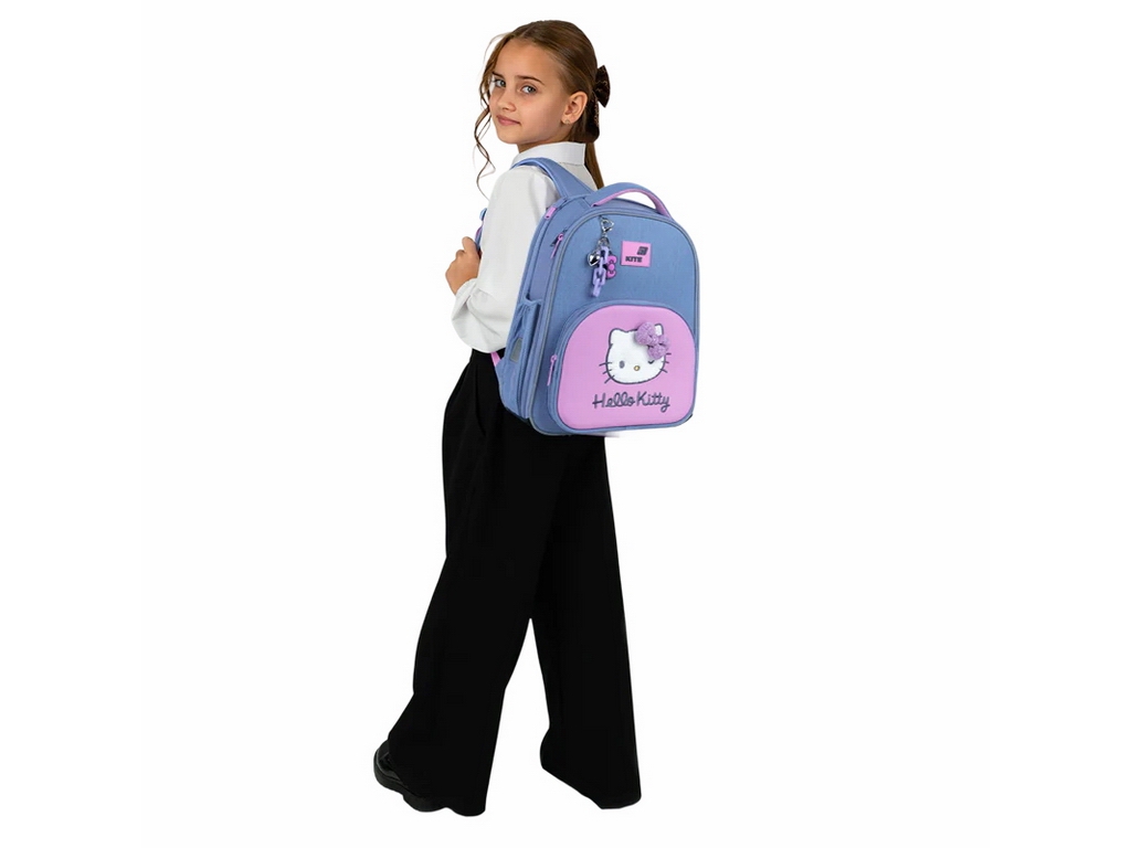 Рюкзак каркасний ортопедичний Kite Education Hello Kitty, 38 см, світловідбивні елементи, Kite
