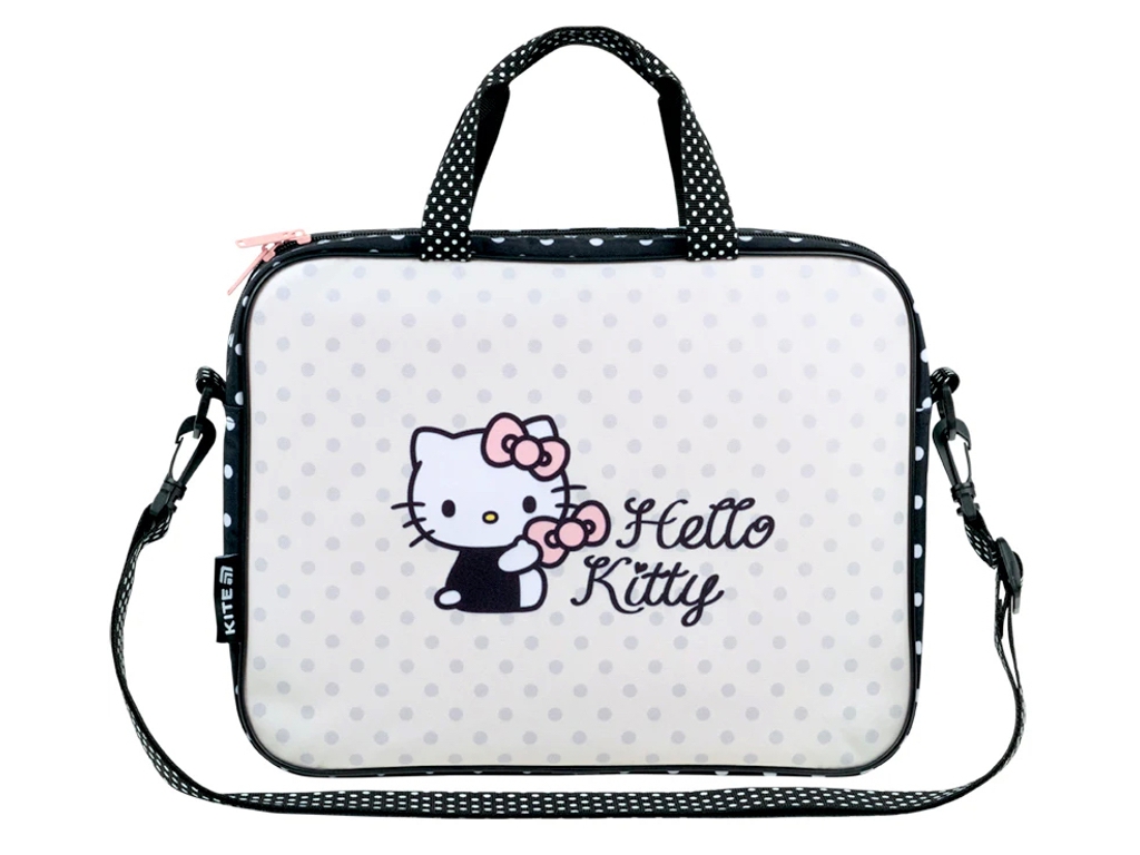 Сумка шкільна текстильна для А4 Kite Hello Kitty, 27x34x7 см, на блискавці, Kite