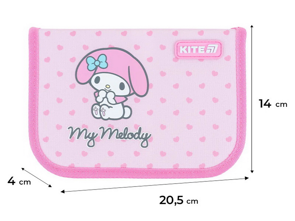 Пенал на 1 відділення Kite My Melody HK26-621-3, 1 відворот