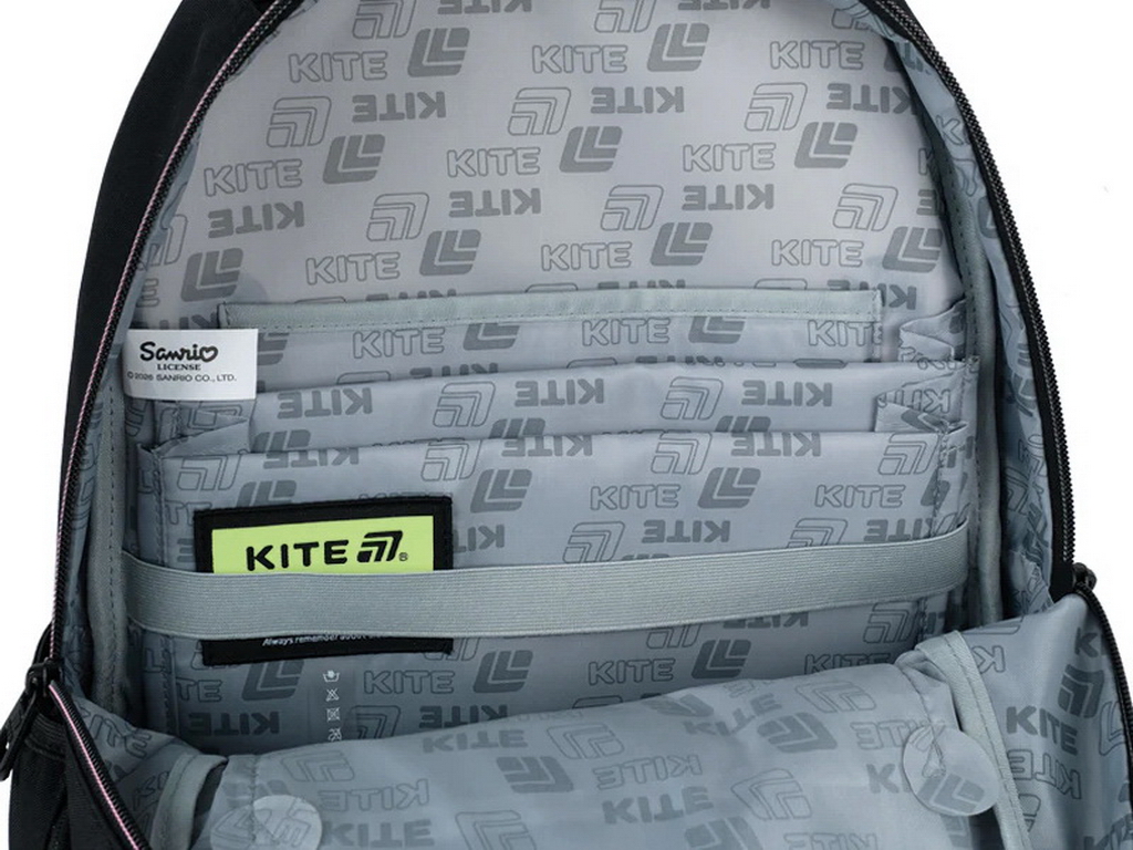 Рюкзак школьный ортопедический Kite Education teens Kuromi, 42 см, светоотражающие элементы