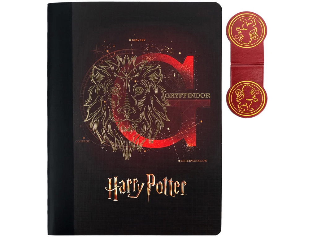 Блокнот А5 с магнитной закладкой Harry Potter Kite HP26-192, в клинке, 60 листов