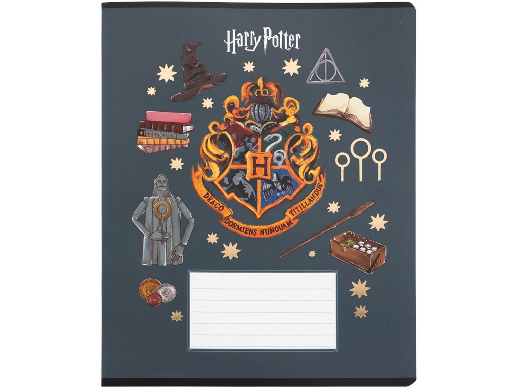 Зошит шкільний Kite Harry Potter, 12 аркушів, клітинка, 5 видів (ціна за 1шт), Kite