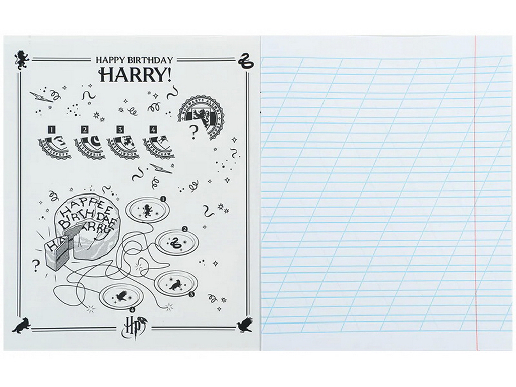 Зошит у косу лінію Harry Potter Kite HP26-235, 12 аркушів, мікс видів, ціна за 1 шт