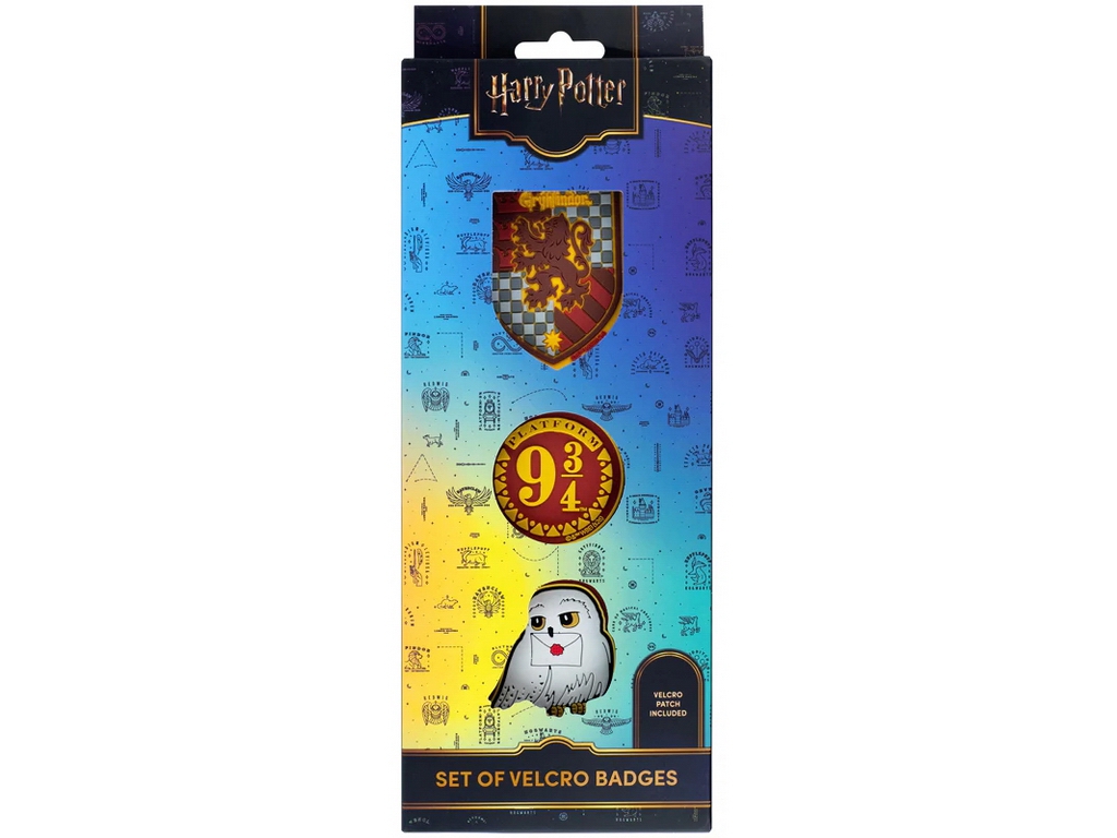 Набір бейджів на липучці Harry Potter, 3 предмети, Kite