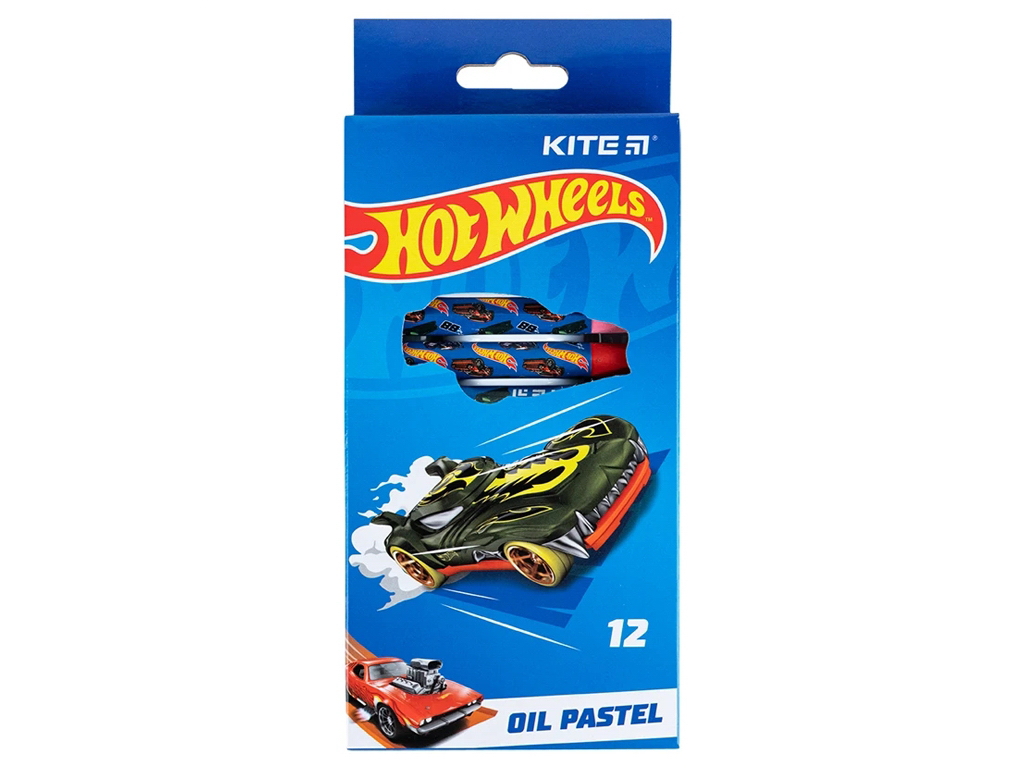 Пастель масляная Hot Wheels 12 цветов, Kite