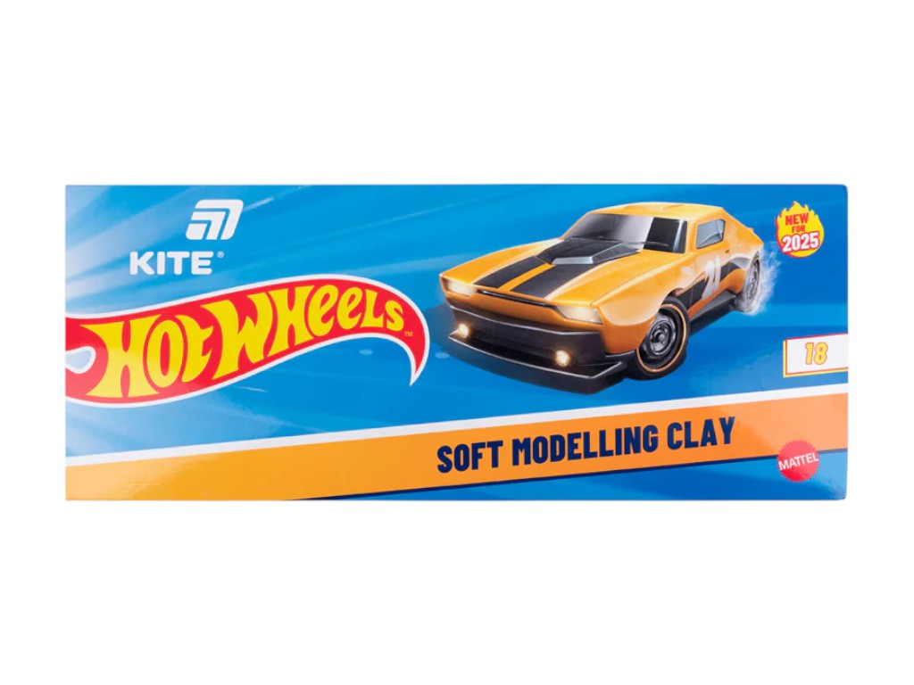Пластилін восковий Hot Wheels HW25-085,18 кольорів, Kite