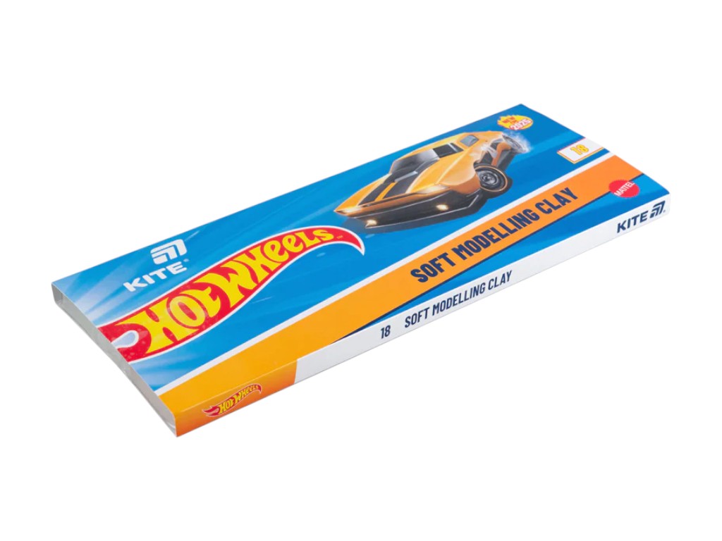 Пластилін восковий Hot Wheels HW25-085,18 кольорів, Kite
