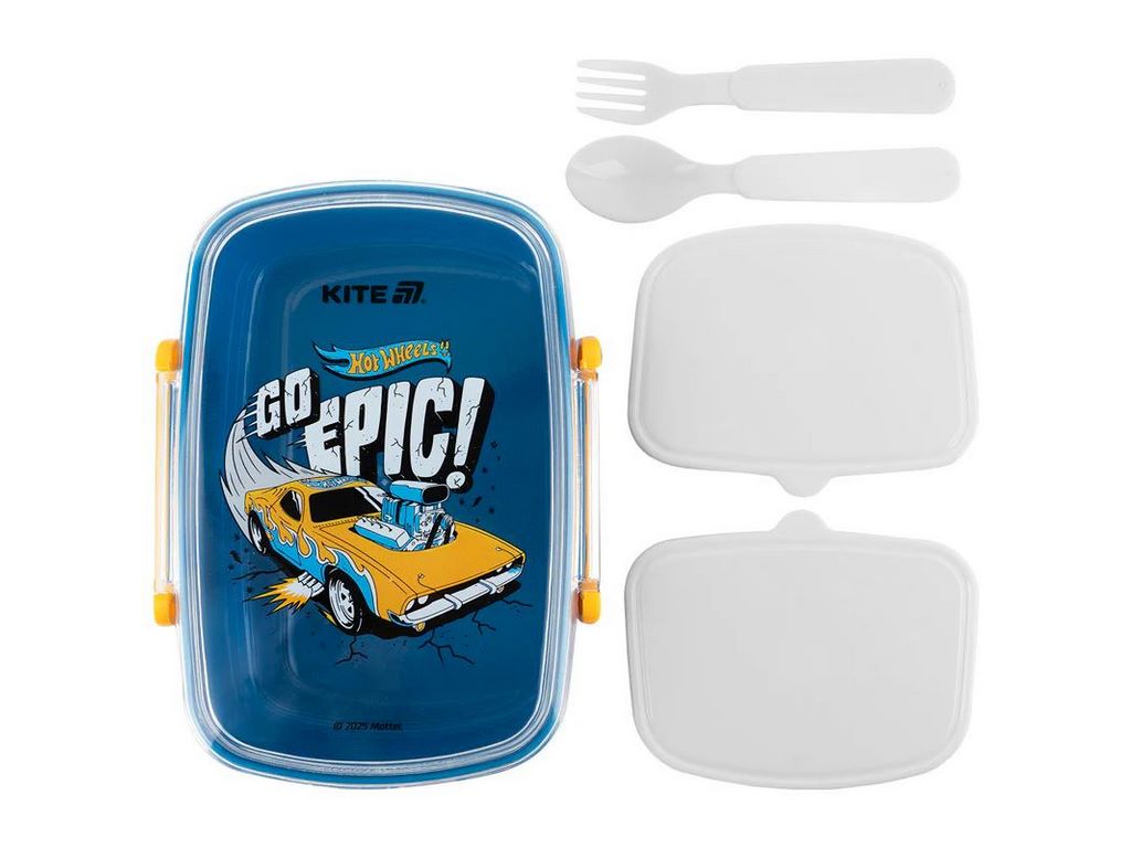 Ланчбокс с наполнением 750 мл, Hot Wheels, Kite