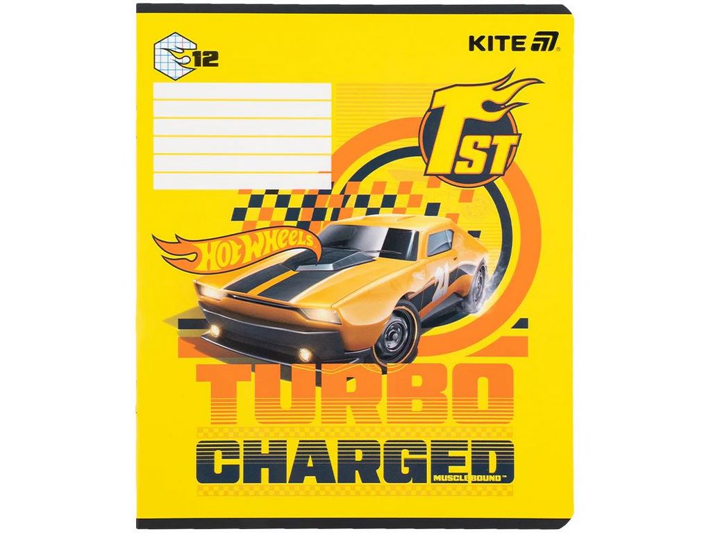 Зошит у клітинку 12 аркушів, Hot Wheels (ціна за 1шт)
