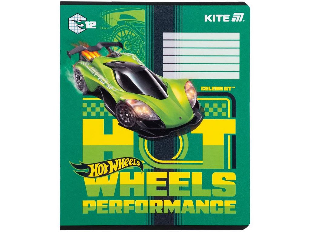 Зошит у клітинку 12 аркушів, Hot Wheels (ціна за 1шт)