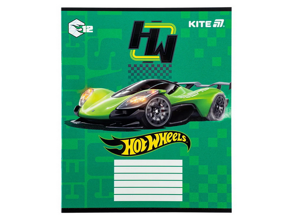 Зошит у косу лінію на 12 аркушів, Hot Wheels (ціна за 1шт)