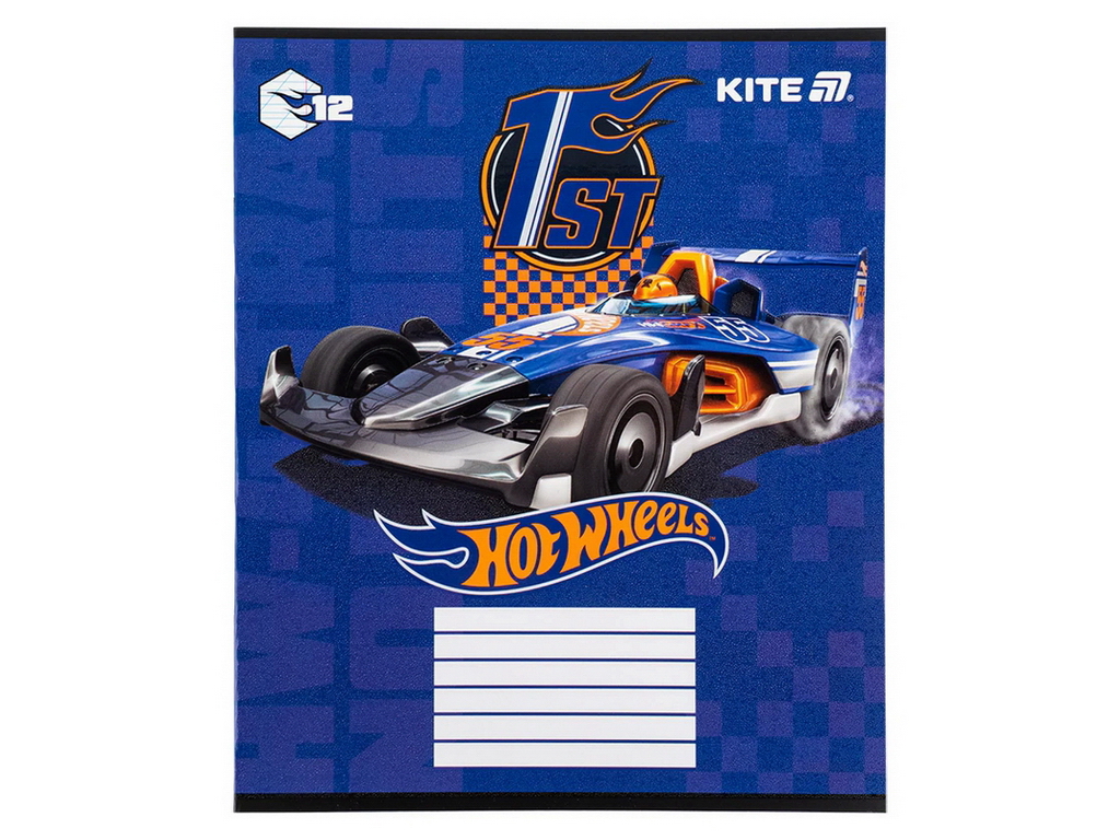 Зошит у косу лінію на 12 аркушів, Hot Wheels (ціна за 1шт)
