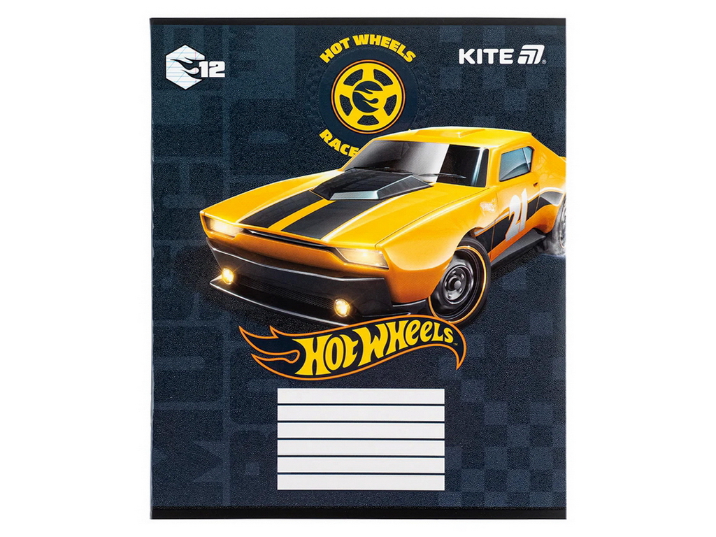 Зошит у косу лінію на 12 аркушів, Hot Wheels (ціна за 1шт)