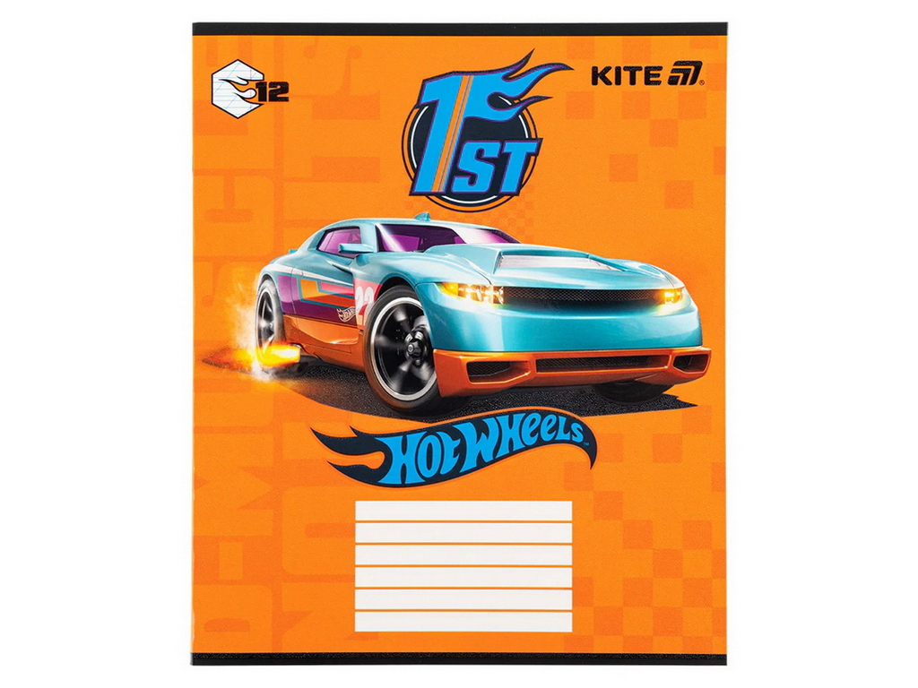 Зошит у косу лінію на 12 аркушів, Hot Wheels (ціна за 1шт)