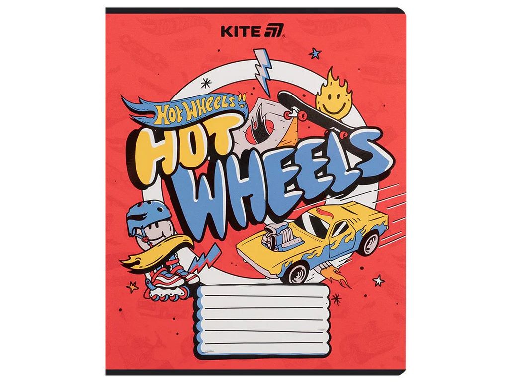 Зошит у лінію 18 аркушів, Hot Wheels (ціна за 1шт)