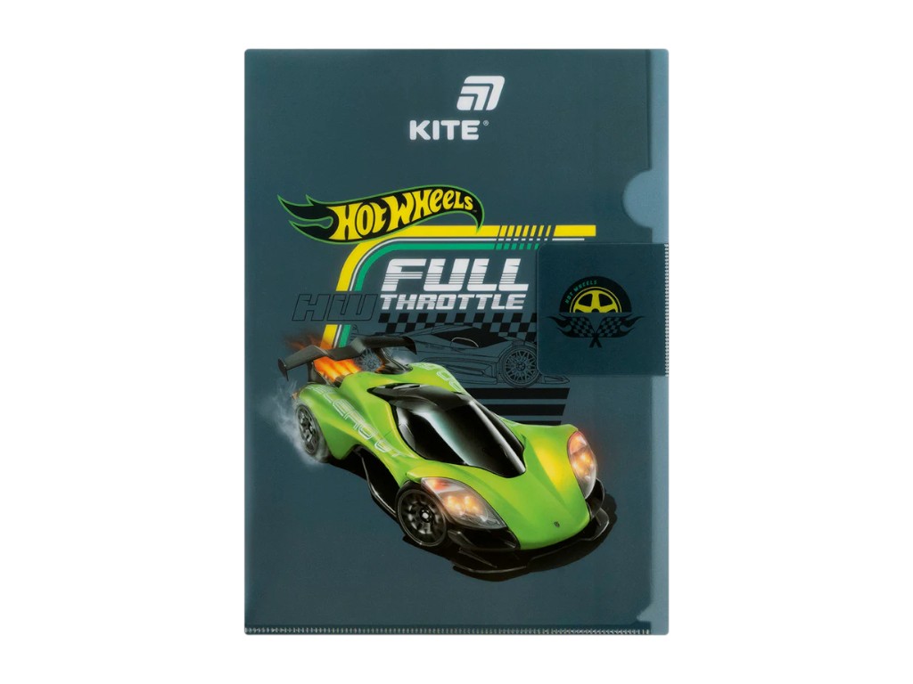 Папка-уголок с клапаном Hot Wheels HW25-248-1, формат A4, полипропилен, Kite