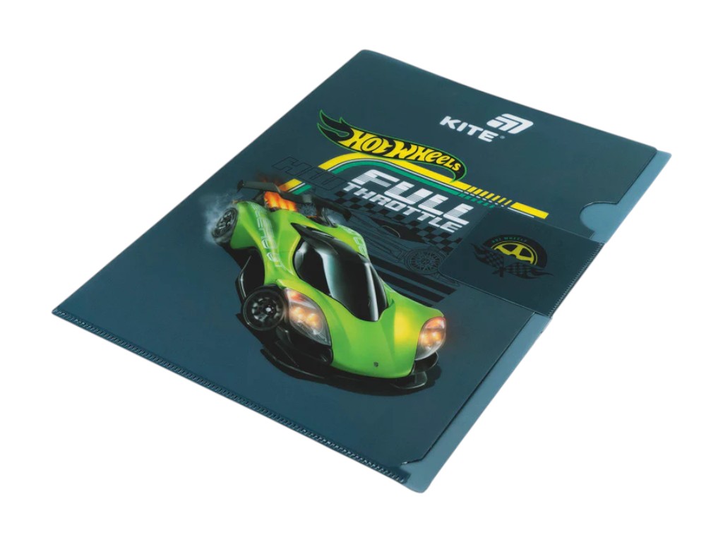 Папка-уголок с клапаном Hot Wheels HW25-248-1, формат A4, полипропилен, Kite