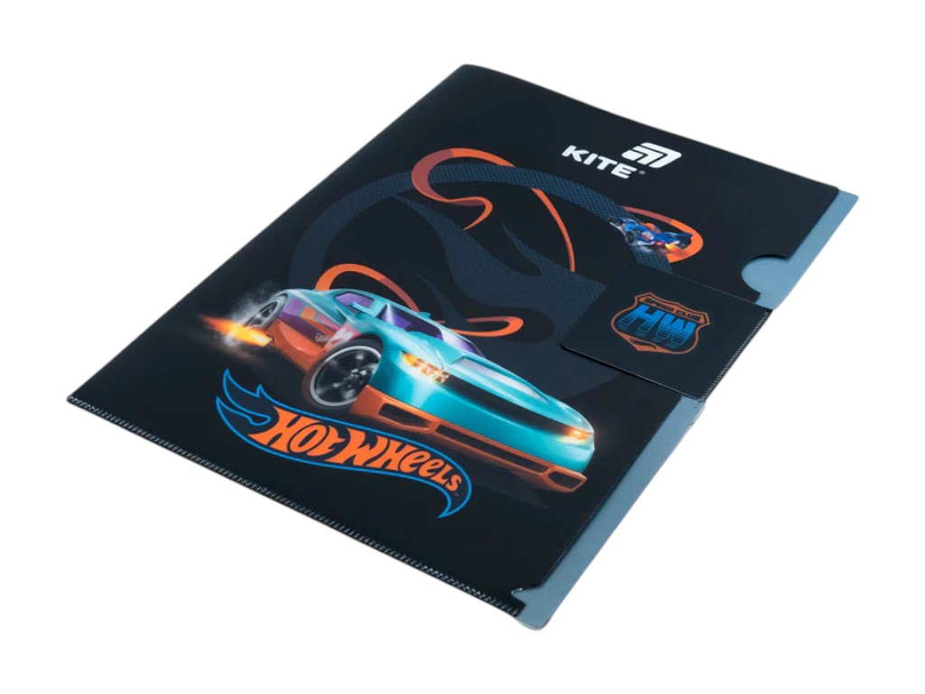 Папка-куточок з клапаном Hot Wheels HW25-248-2, формат A4, поліпропілен, Kite