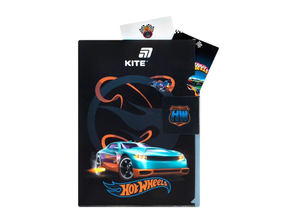 Папка-куточок з клапаном Hot Wheels HW25-248-2, формат A4, поліпропілен, Kite