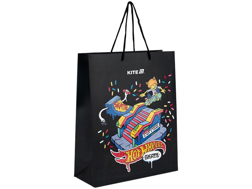 Пакет паперовий подарунковий, 26х32см, Hot Wheels, Kite