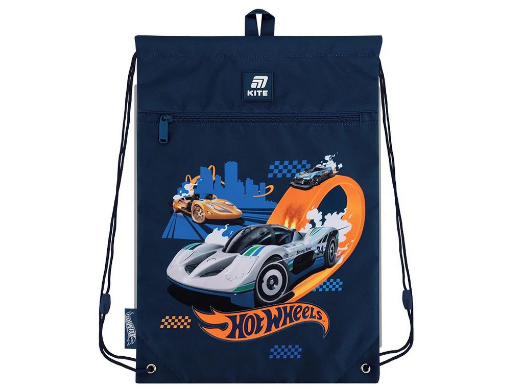 Сумка для обуви со шнурками Hot Wheels HW25-601M-3, 46×33 см, затяжка шнурком, Kite