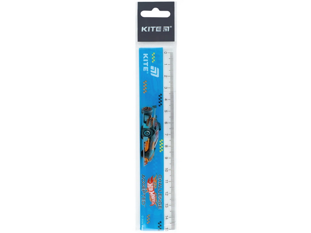 Лінійка пластикова Kite Kite Hot Wheels HW26-090, 15 см