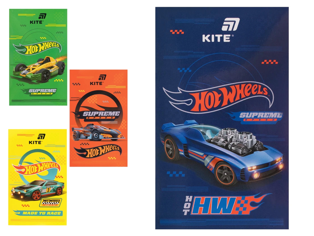Блокнот-планшет A6, 50 аркушів Hot Wheels, Kite HW26-195