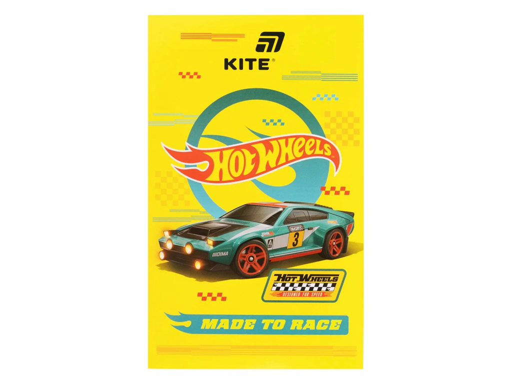 Блокнот-планшет A6, 50 аркушів Hot Wheels, Kite HW26-195