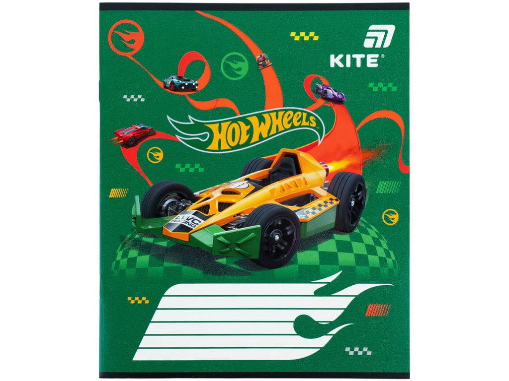 Зошит у косу лінію Kite Hot Wheels HW26-235, 12 аркушів, мікс видів, ціна за 1шт