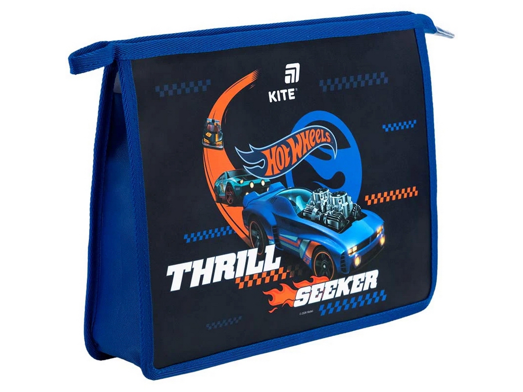 Папка на блискавці Hot Wheels, А4+, з розширенням, Kite