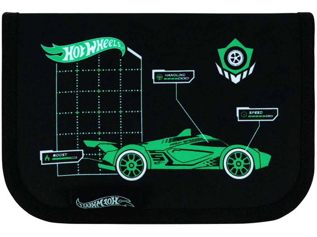 Пенал на 1 відділення Kite Hot Wheels HW26-621, 1 відворот