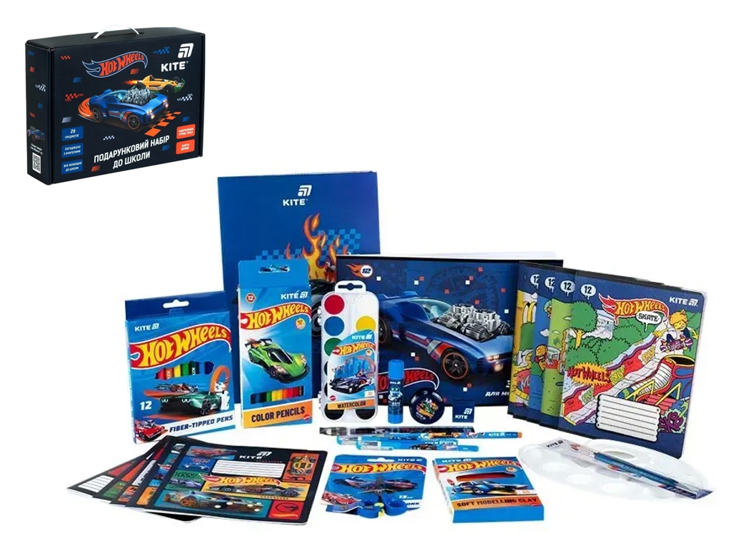 Подарунковий набір до школи Hot Wheels, Kite HW26-S01
