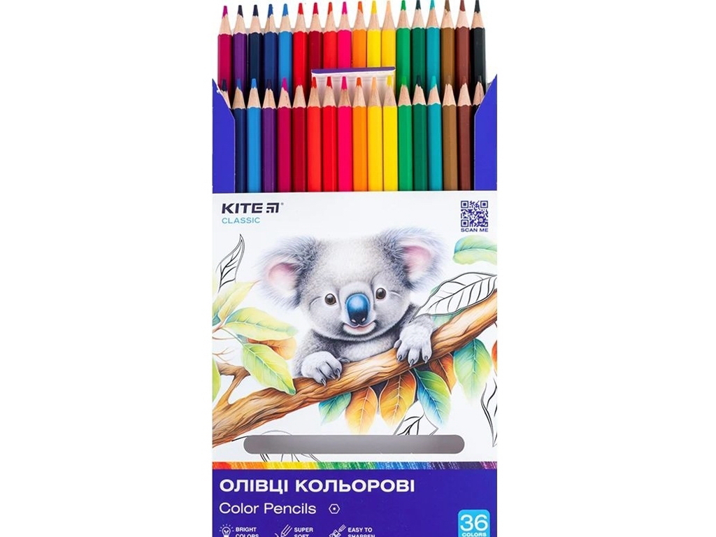 Карандаши цветные Classic 36 шт, Kite