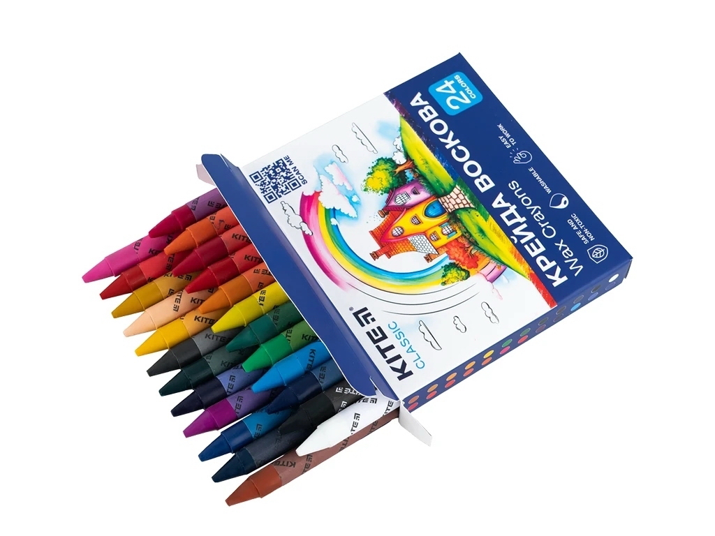 Крейда воскова Classic 24 кольори, Kite