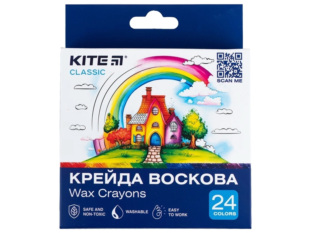 Крейда воскова Classic 24 кольори, Kite