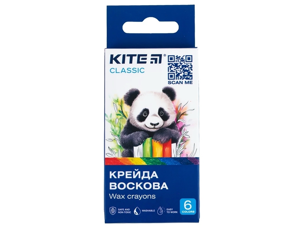 Крейда воскова 6 кольорів Classic, Kite