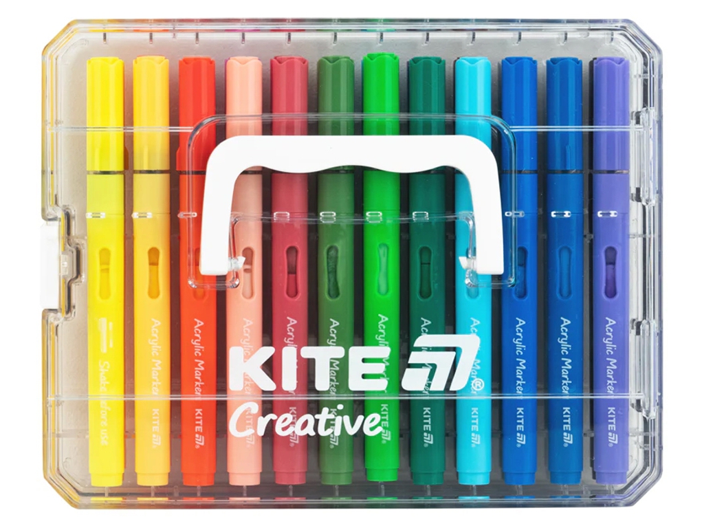 Маркери акрилові Kite Creative з рідкими чорнилами, 24 кольори