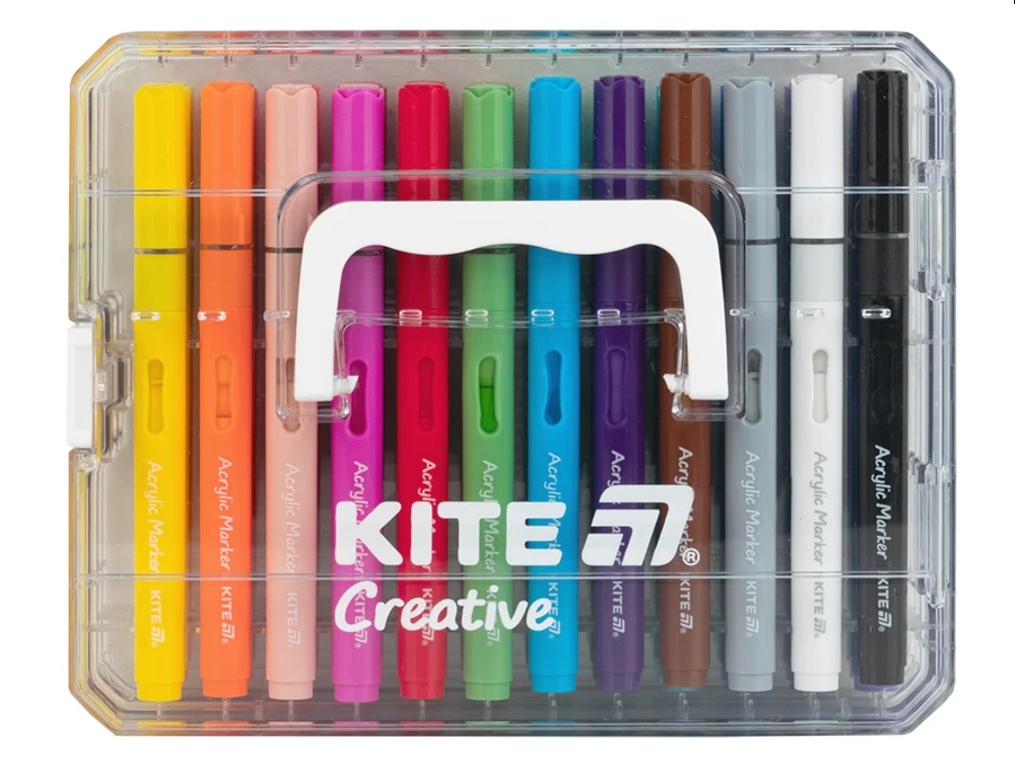 Маркери акрилові Kite Creative з рідкими чорнилами, 36 кольорів