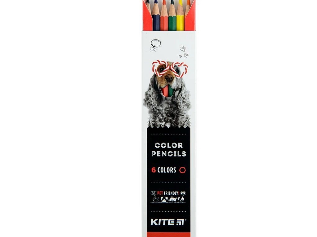 Карандаши цветные Dogs 6 шт, Kite