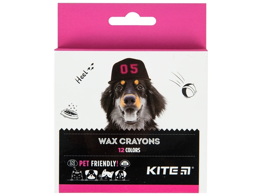 Мел восковой Dogs 12 цветов, Kite