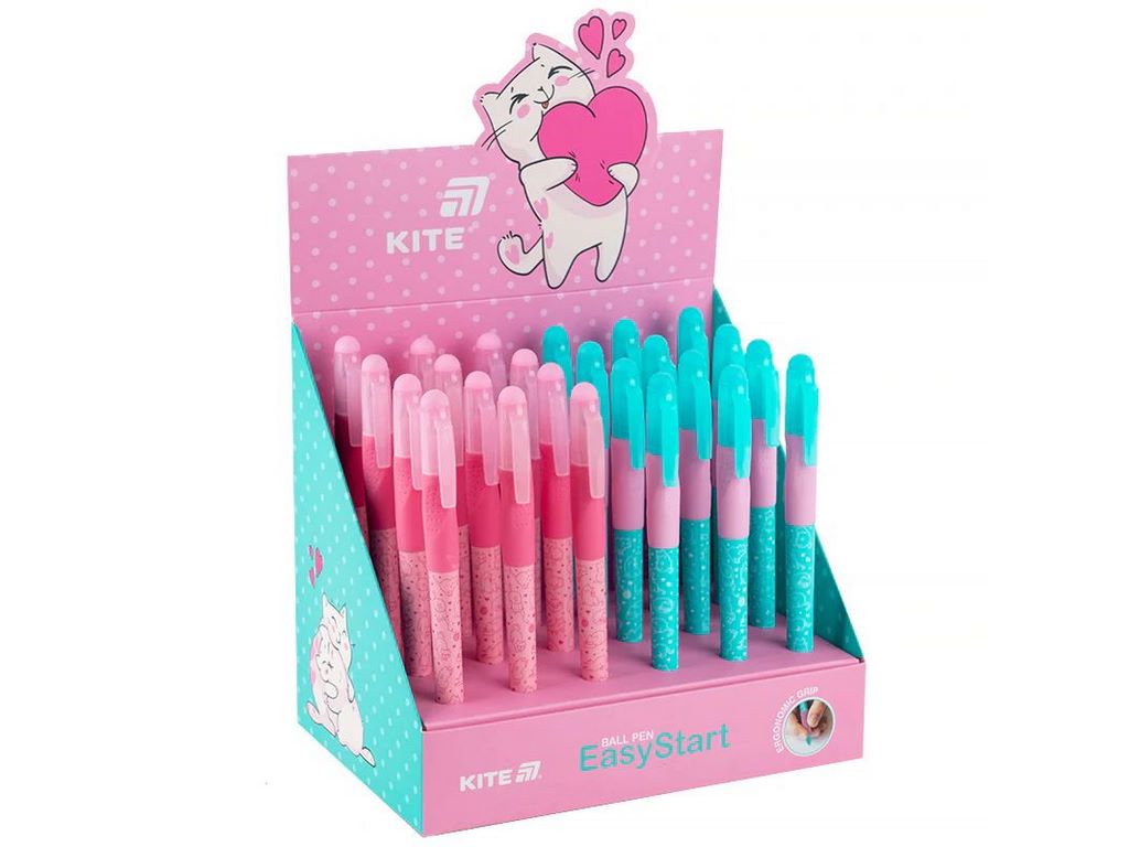 Ручка кулькова Kite EasyStart Kitty K25-099-2, синя