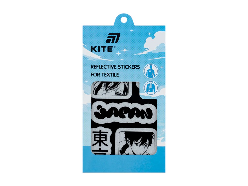 Стікери світловідбивні для текстилю Kite K25-114, 6 шт., PVC, Kite