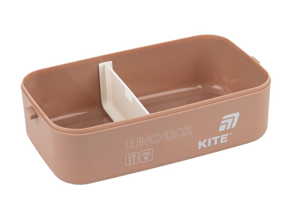 Ланчбокс Kite K25-1183-1, 1000 мл, з ручкою, бежевий, Kite