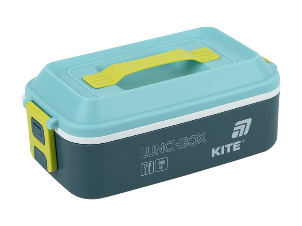 Ланчбокс Kite K25-1183-2, 1000 мл, з ручкою, синій, Kite