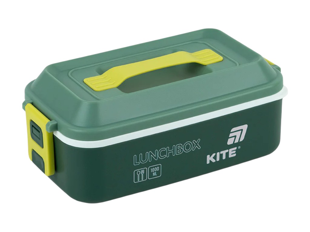 Ланчбокс Kite K25-1183-3, 1000 мл, з ручкою, зелений, Kite