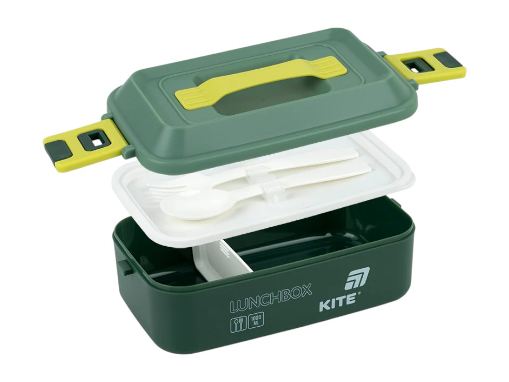 Ланчбокс Kite K25-1183-3, 1000 мл, з ручкою, зелений, Kite